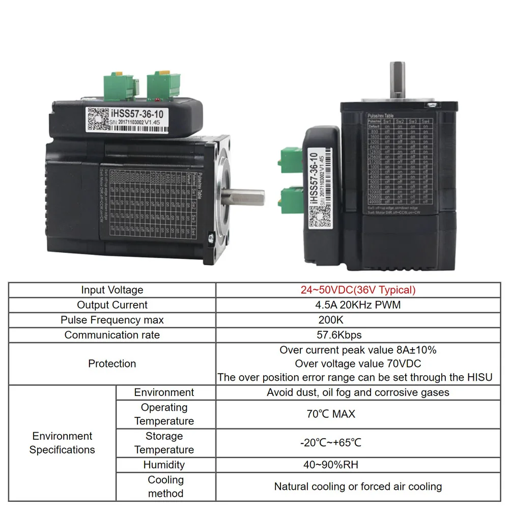 Nema23 Closed Loop Stepper Motor 1.2nm 2.0nm Nema 23 Hybrid Integrated Stepper Servo Motor With Driver