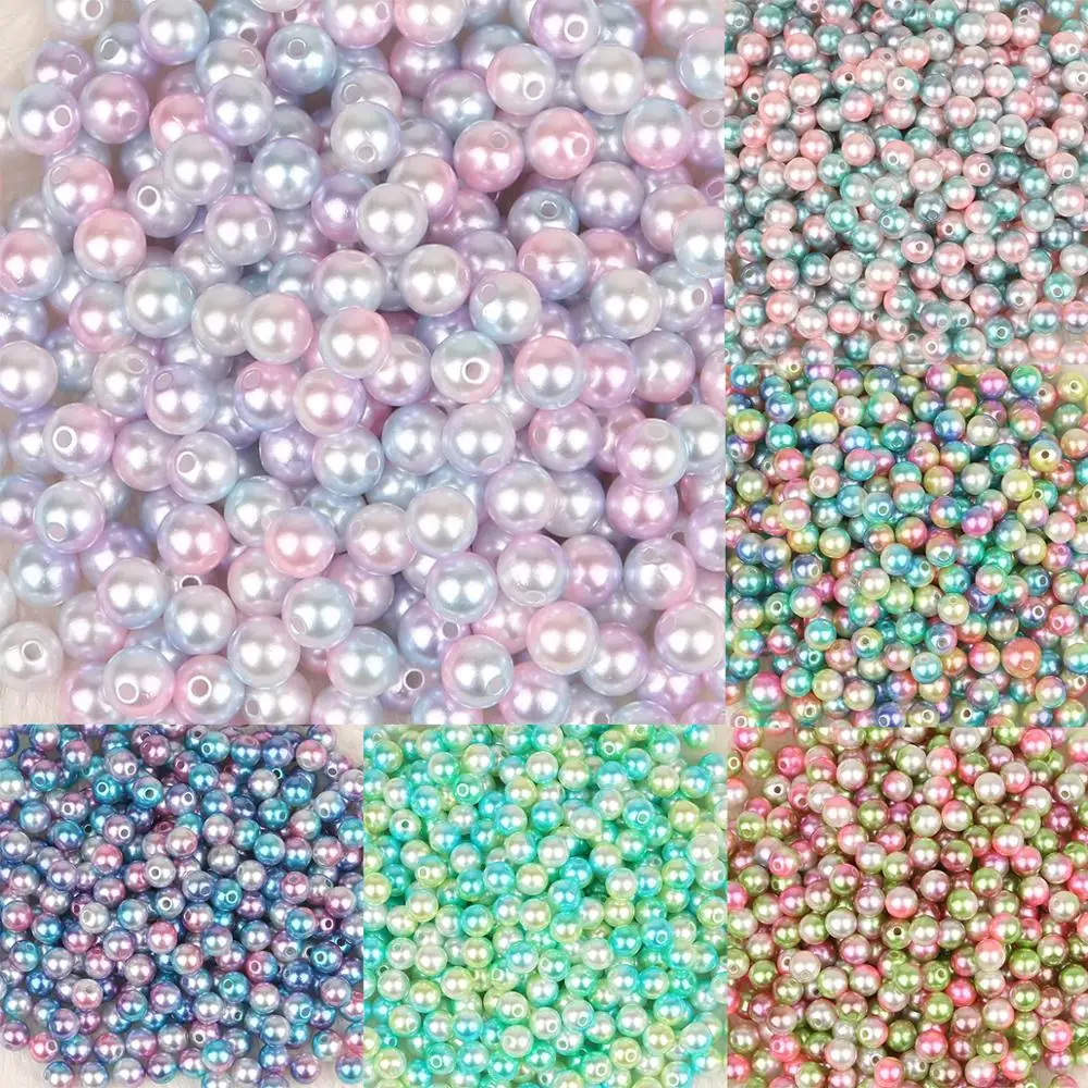 High Quality 4/6/8/10mm Multi Colors Round Imitation Plastic ABS Loose Pearl Round Beads for DIY Jewelry