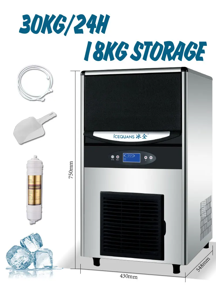 30KG/24H  Heavy Duty Tube Cube Ice Maker Machine Factory Price