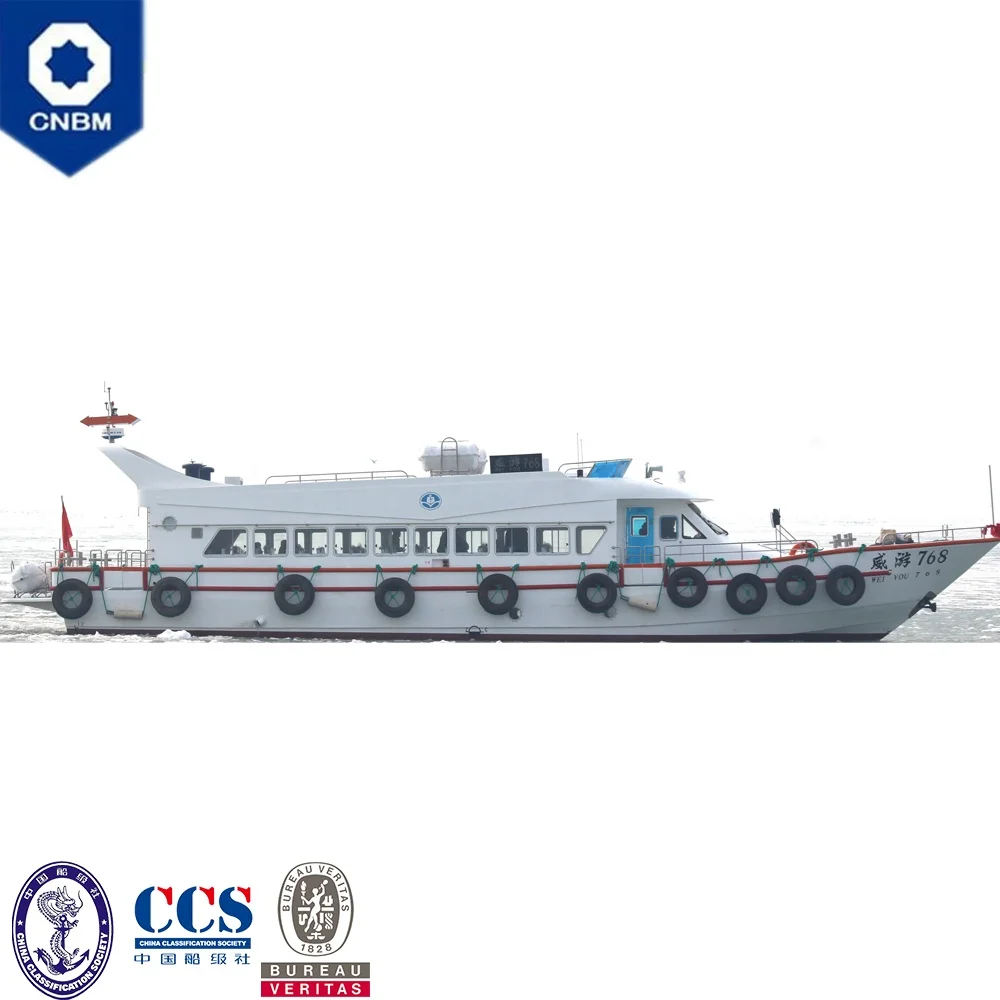 
77ft 99 Persons Fiberglass/Steel/Aluminum Hull Fast Ferry Yacht Passenger Sightseeing Boat for Sale 
