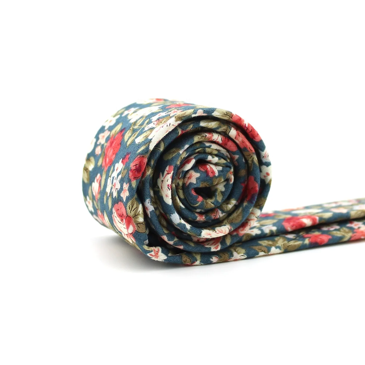 Wedding Groom Groomsmen Spring Flower Notion Men Casual Fashion Printed Handmade Skinny Slim Floral Thin Organic Cotton Tie