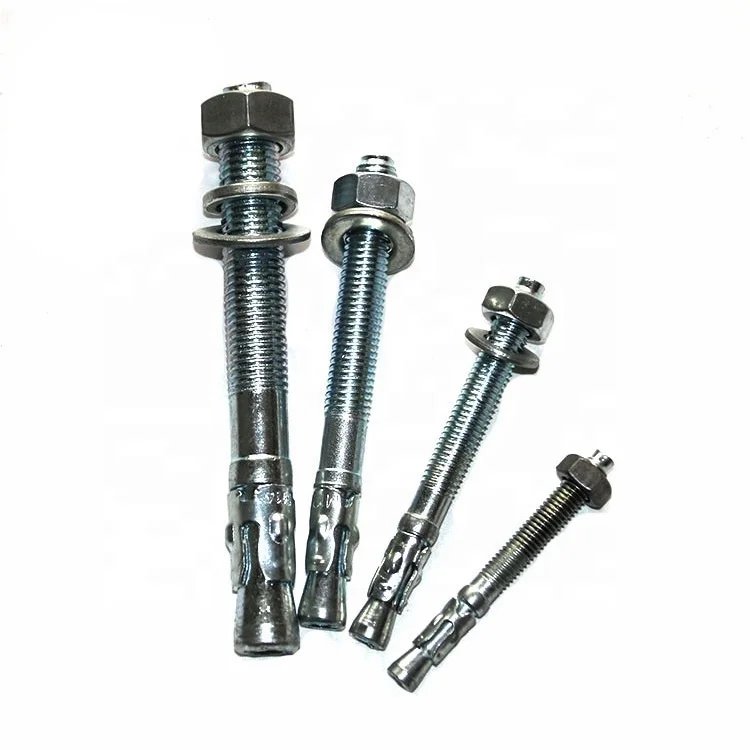 
Zinc Plated Wedge Anchor Fasteners carbon steel DIN ANSI standard 