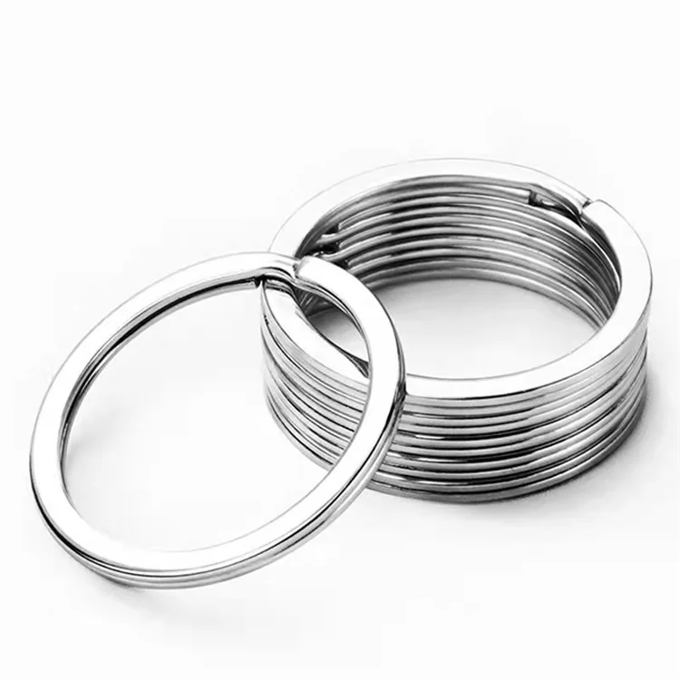 2024 12mm -38mm Metal Circle Round O Ring Flat Split Key Ring for Keychains