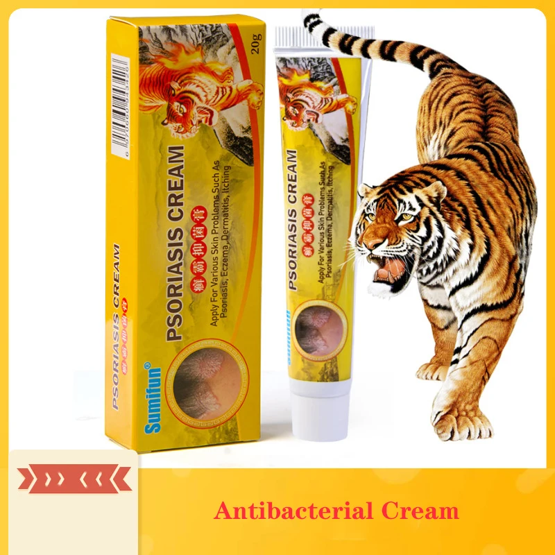 20g Herbal Antibacterial Cream Psoriasis Cream Wholesale Anti-itch Relief Eczema Skin Rash Urticaria Desquamation Treatment