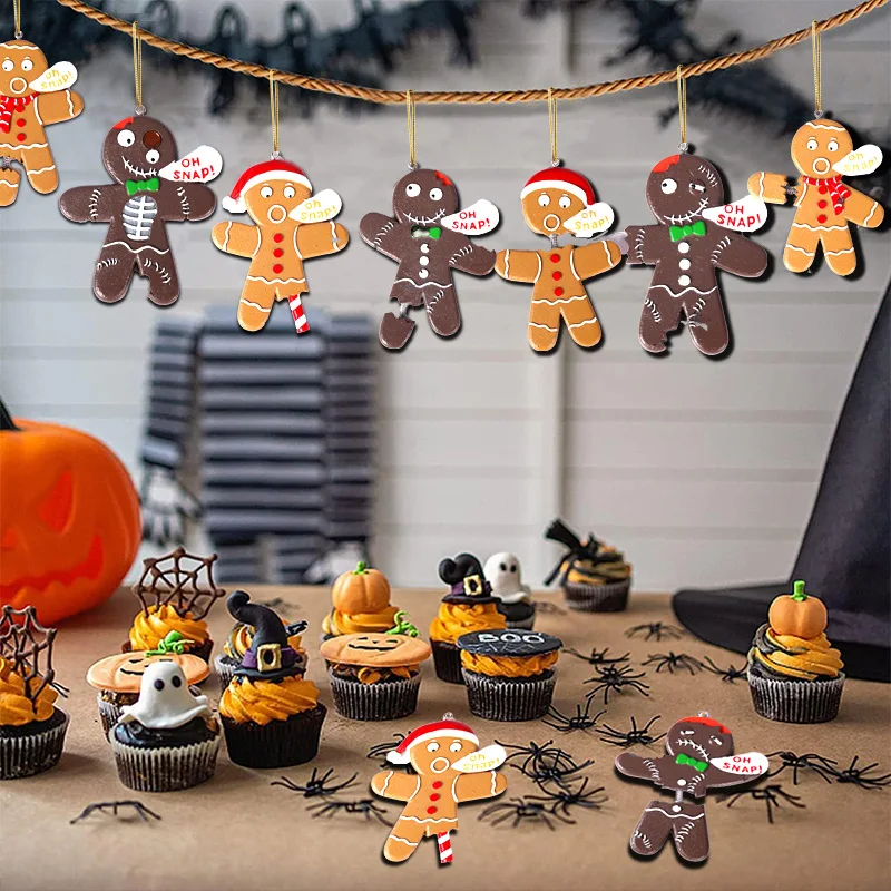 Personalized Gingerbread Man Cookies with funny Christmas decorations
