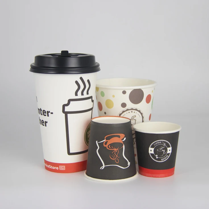 
Coffee Cup Custom Printed Paper Green Accessories Wall Item Style Aircraft Office Environmental Color Double Water 