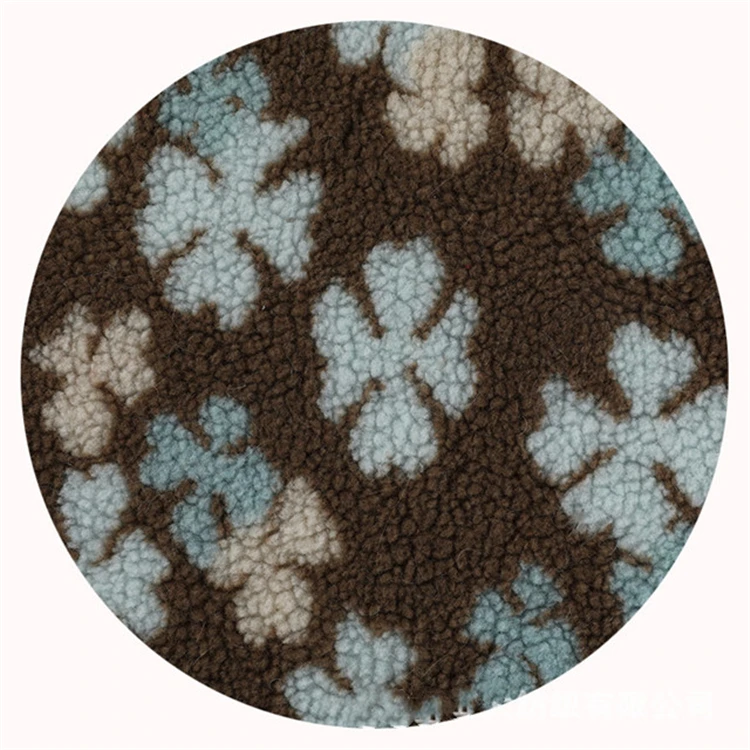 
New wholesale jacquard grain lamb cashmere autumn and winter home clothes Pajama sweater toy hometextile fabric 