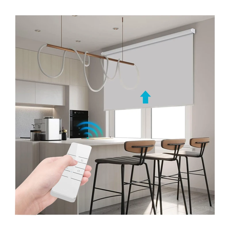 fashionable factory supply customized fabric material  curtain motorized blackout roller window blinds