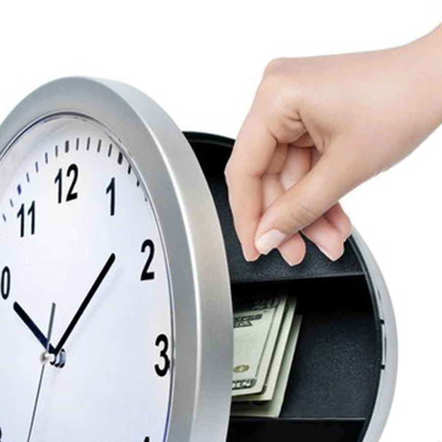 Round clock safety box safe hidden safety box clock hanging wall clock safe Stash safe box with a food grade smell proof bag