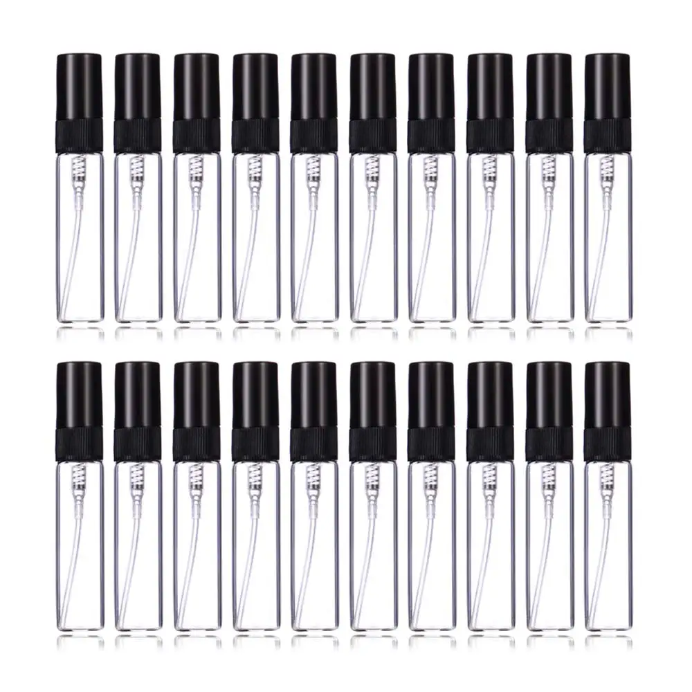 wholesale Empty 2ml 3ml 5ml 10ml fancy clear mini atomizer mist tester glass botol parfum perfume sample vials spray bottle