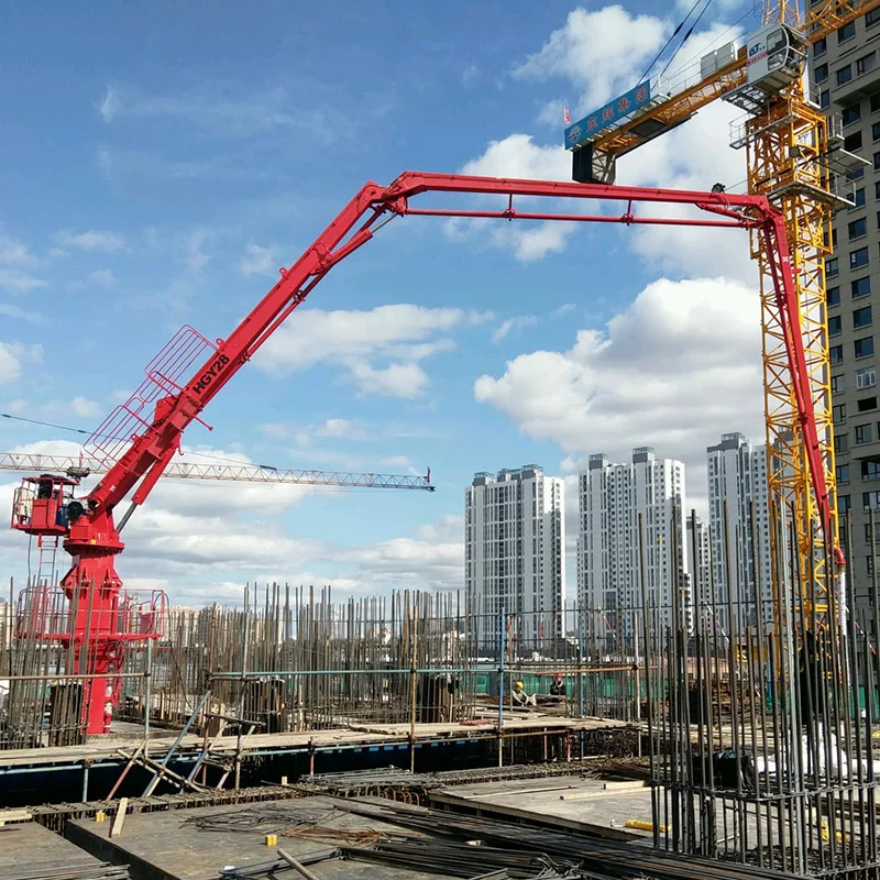 Mobile concrete placing boom Concrete carbon steel 18m placing boom for delivering concrete