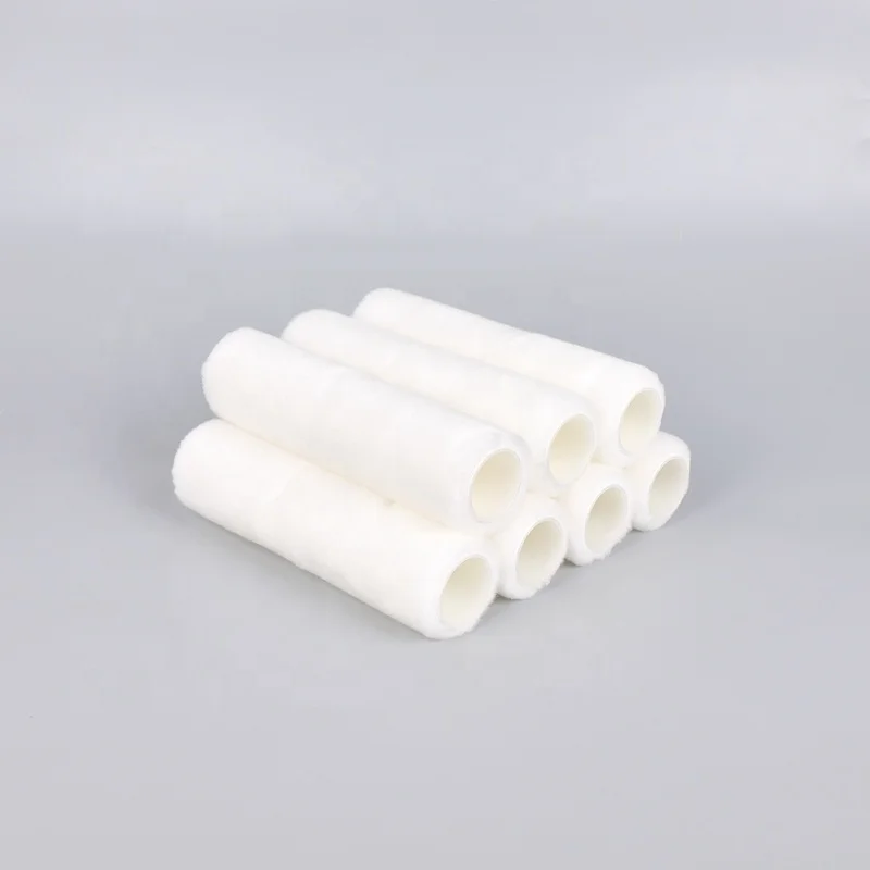 Paint Roller 9inch White Color Polyester Material Birdcage Bracket with Blue Plastic Handle