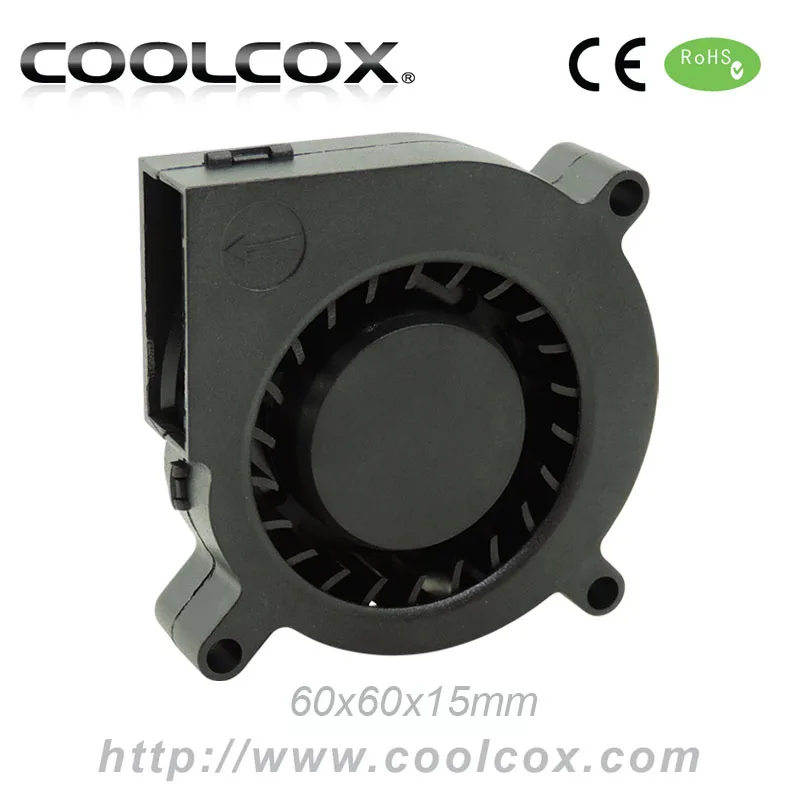 
CoolCox 6015 small blower fan,60x60x15mm blower fan,turbo fan,,5V/12V/24V,DC centrifugal fan 