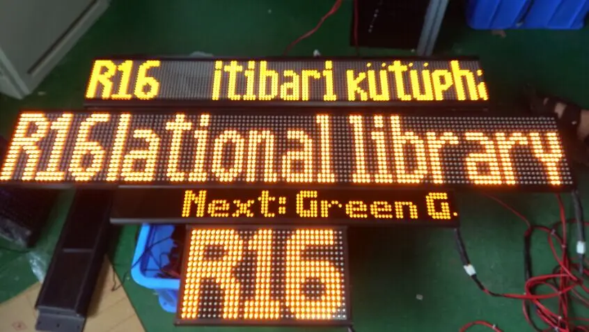 Bus Destination LED Sign Displays Bus stop LCD Screen Customized Arabic Spanish Panel on board