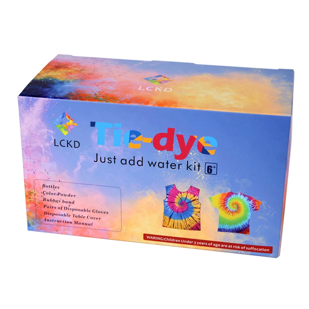 Trendy 26 colors professional tie-dye powder indoor DIY tie-dye set  cold water fabric paint