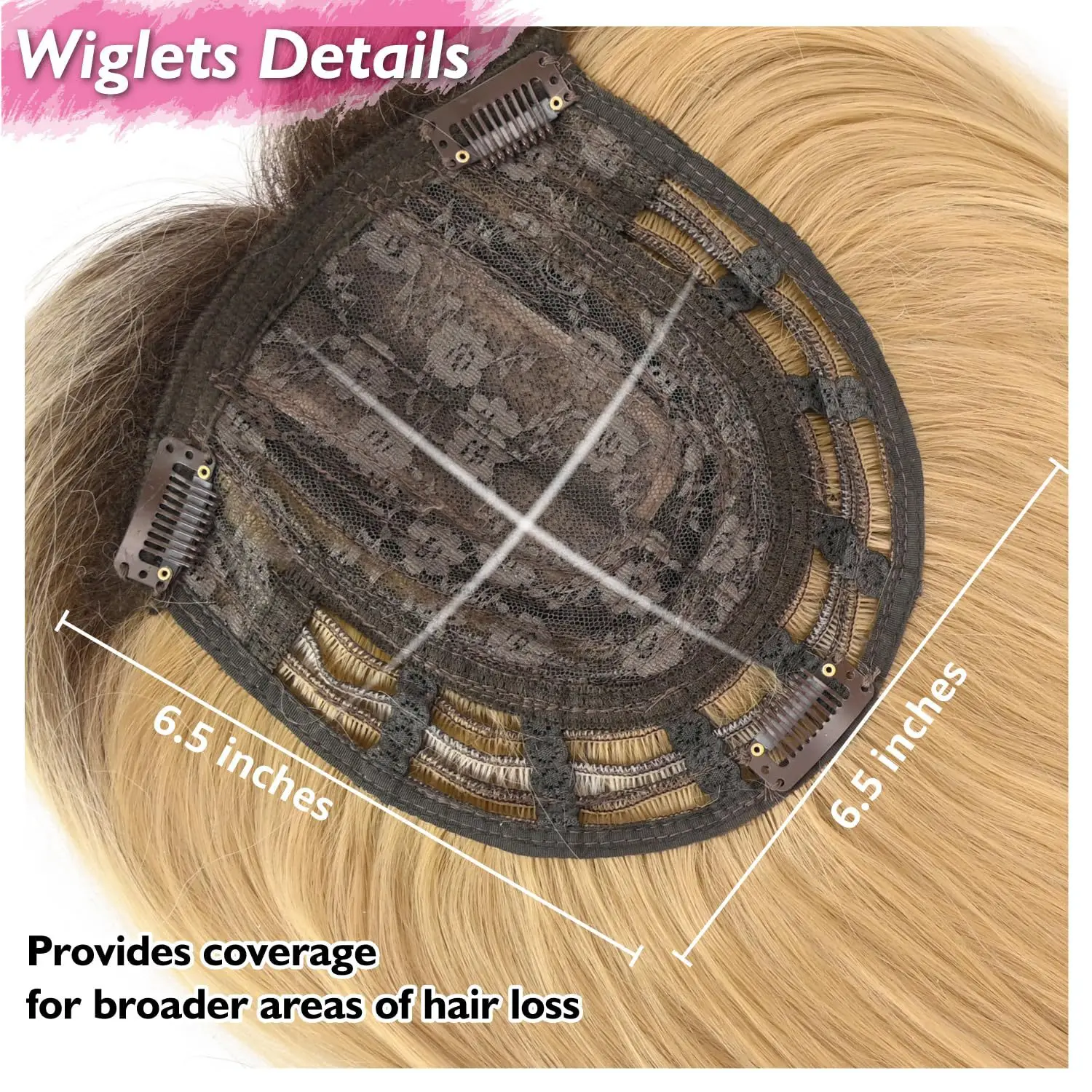 Gradual color eight figure clip in fringe wave synthetic wig for women, natural breathable synthetic fiber bangs