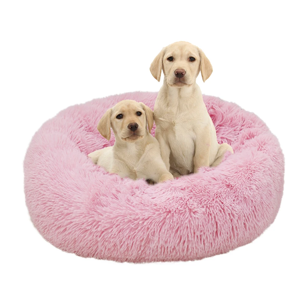 Fluffy Dog Bed Winter Plush calming soft pillow pet products Pet supplies dog bed custom mat cushion elevated dog bed