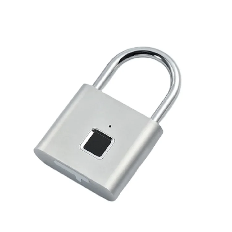 
Wholesale Waterproof Small Portable USB Charged Keyless Biometric Fingerprint Padlock Anti-theft Lock for Bags Cabinets Lockers 