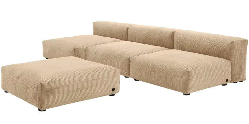 China Manufacture Sofa Couch Living Room Furniture Velvet Fabric Sofa Set Nordic Beige Creative Corner Nordic