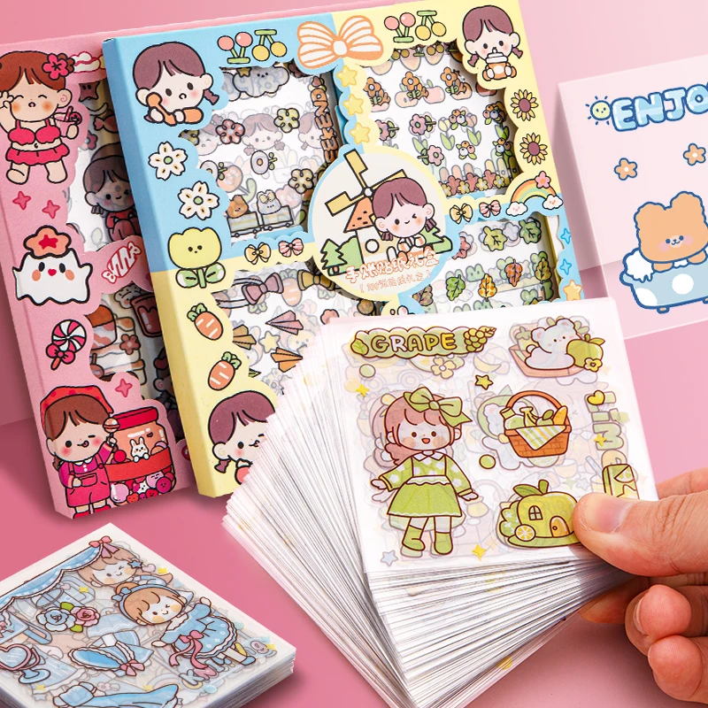 PET Advertising Sticker Sheets Die Adhesive Logo Custom Sticker Waterproof Cartoon Transparent Sticker