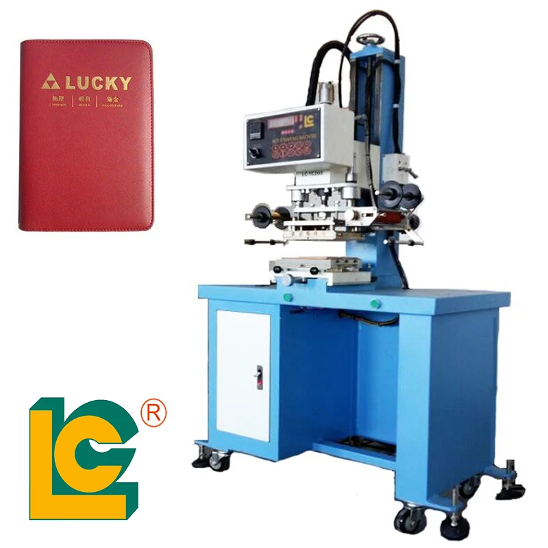plane hot foil stamping embossing machine for pvc leather pu paper logo semi automatic gilding press machine for book cover