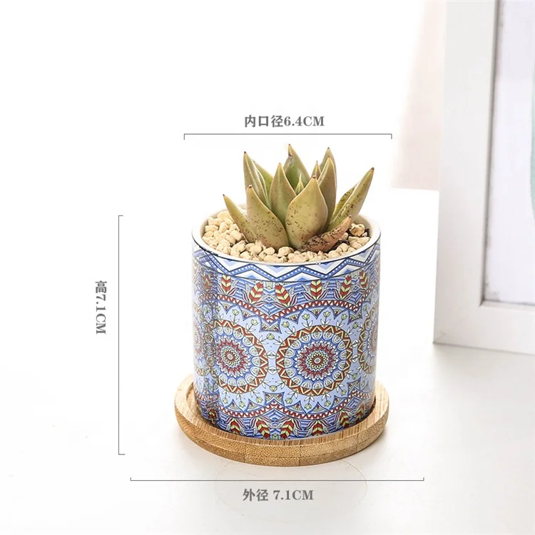 Bonsai Sublimation Ceramic Pottery Flower Pots Wholesale Ceramic Flowerpot