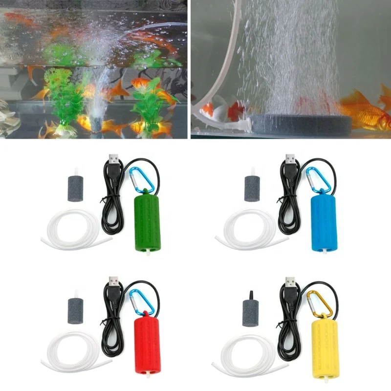 Aquarium Fish Tank Oxygen Pump Portable Mini USB Aeration Micro Air Pump
