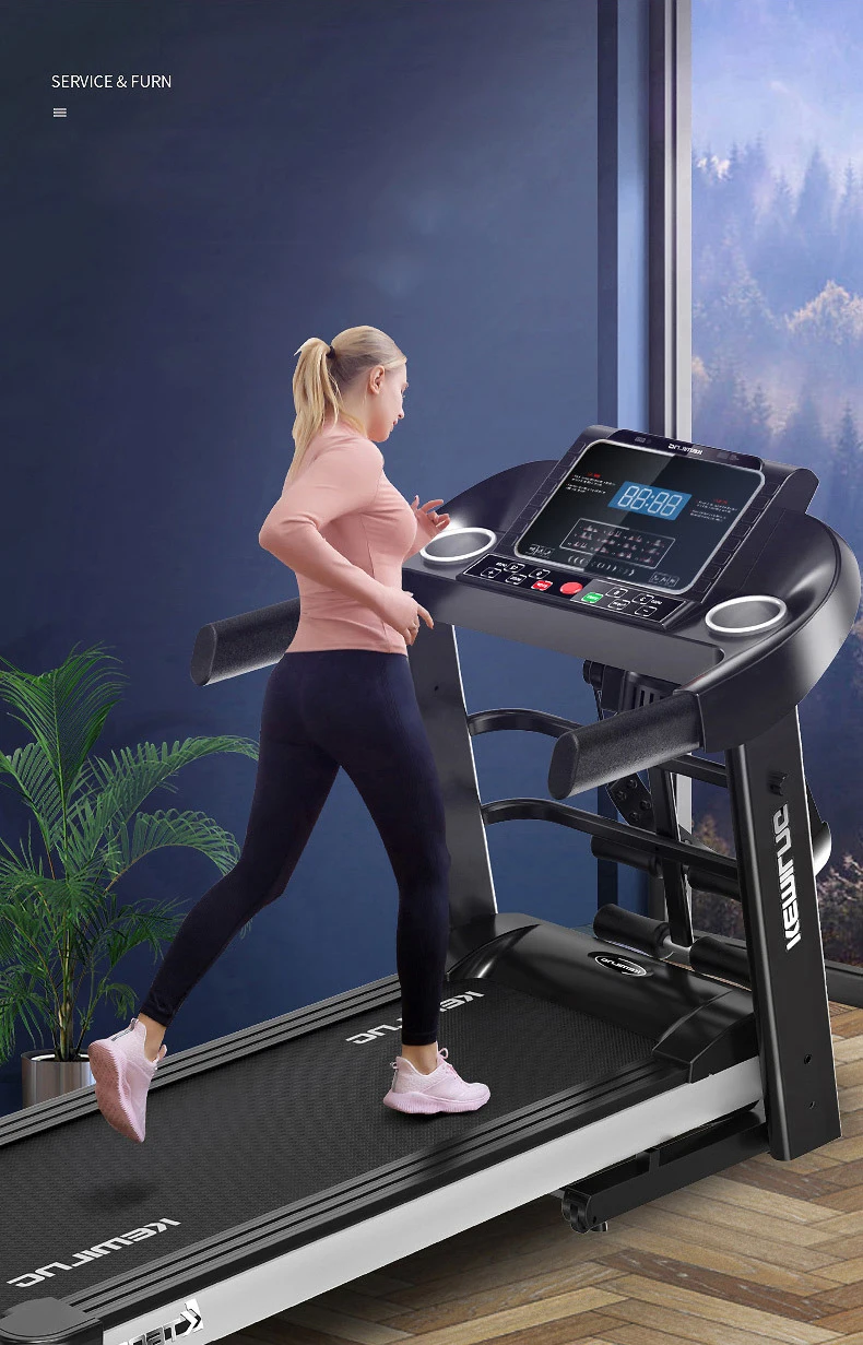 Home Foldable Treadmill Multifunctional Electric Treadmill 6-drive Shock Absorbing Silent Treadmill Factory Direct Sales