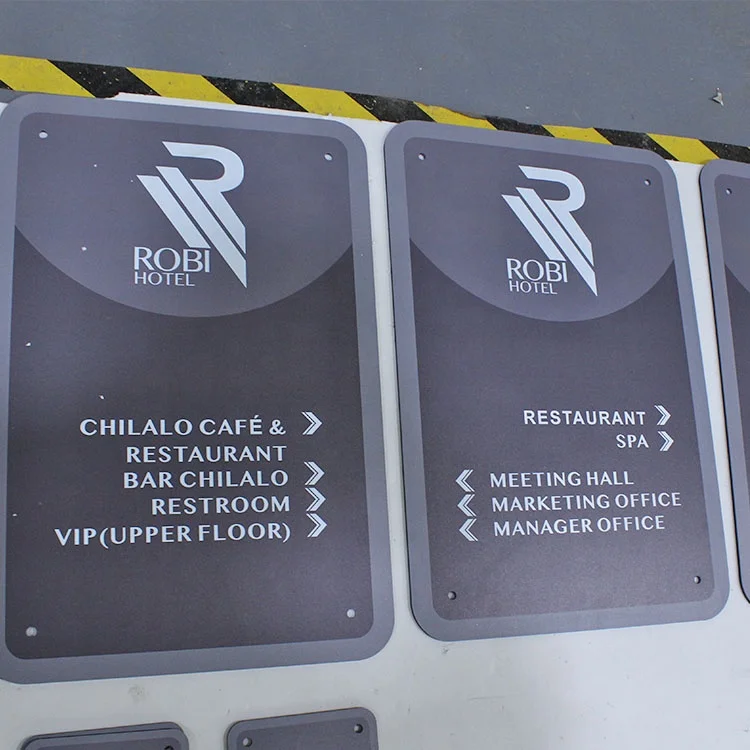 
Hotel sign house numbers warning words notice plate 