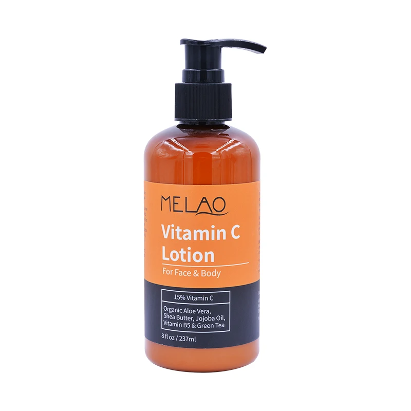 Melao/OEM/ODM 237ml Vitamin C Body Lotion Moisturizing Whitening Exfoliator Nourishing Body Skin Care Lotions