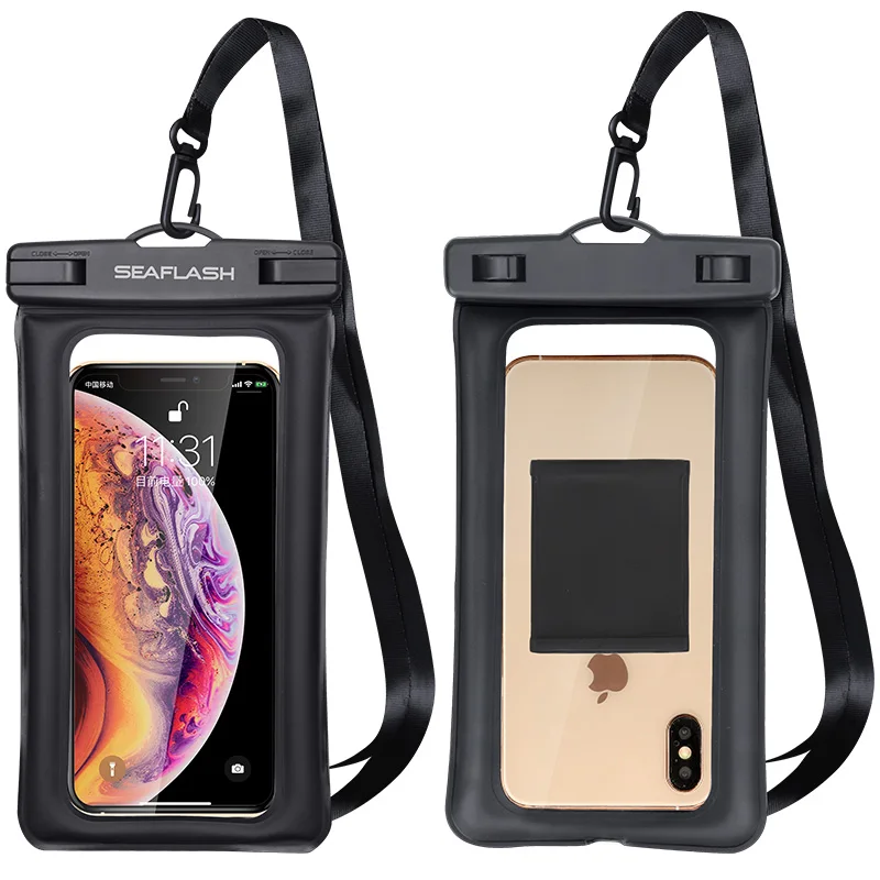 Shockproof IPX8  Universal Mobile PVC Pouch Unbreakable Floating Waterproof Cell Phone Bag