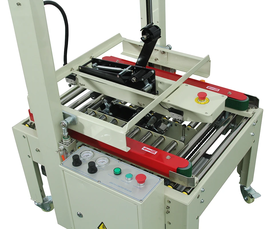Brother Packing AS823A Automatic Pneumatic Size Adjust Carton Sealer Box Juice Sealing Machine