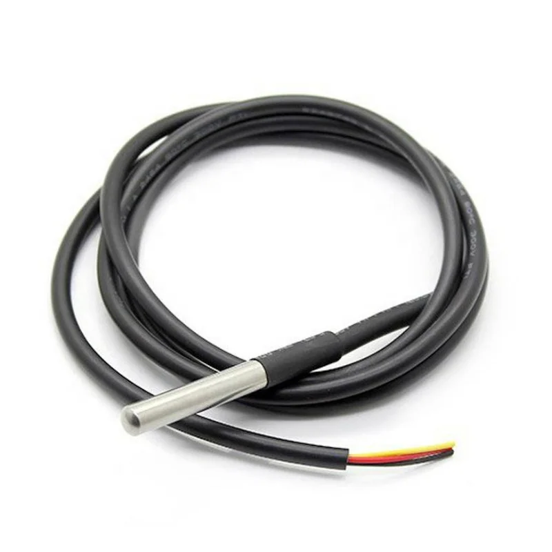 FOCUSENS NTC 10k Thermistor Temperature Sensor Probe 2 Meter Waterproof Temp Sensor Probe Stainless Steel 3950 NTC Temp Sensor