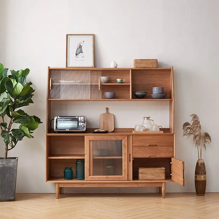 IMK Cupboard Storage Cabinet Wooden Storage Unit Display Shelf Dinning Living Room Sideboards