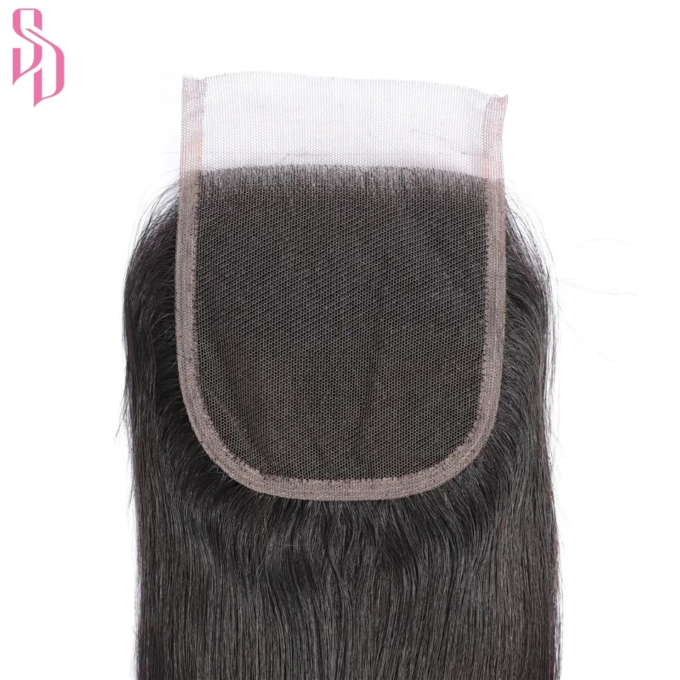Brazilian Natural Remy Hair Extension Raw Indian Virgin 100% Human 4x4 5x5 Lace Closure Frontals Straight