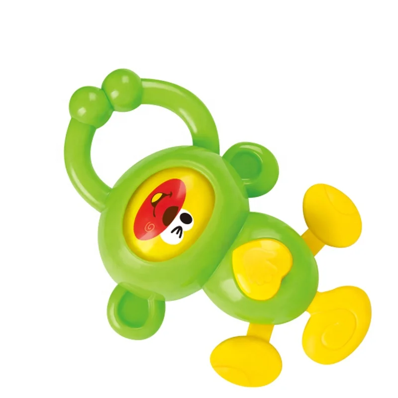  OEM pushi indusry professional Infant Colorful horn shape rattle play toys ringing bells injection plastic service maker