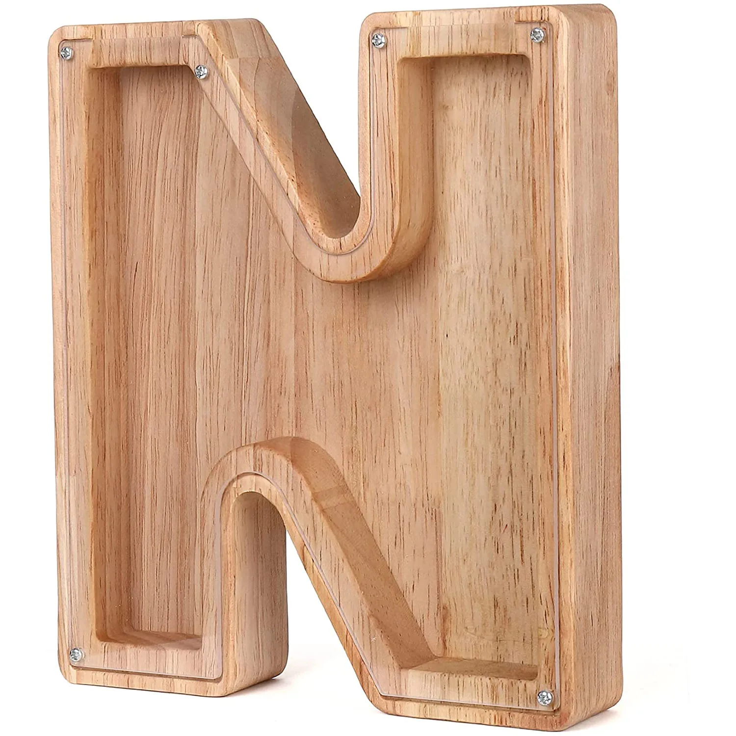 Personalized Letter Piggy Bank Custom Wooden Piggy Bank Money Box Coin Bank Letter Stick Gift for Boys Girls Adults Birthday