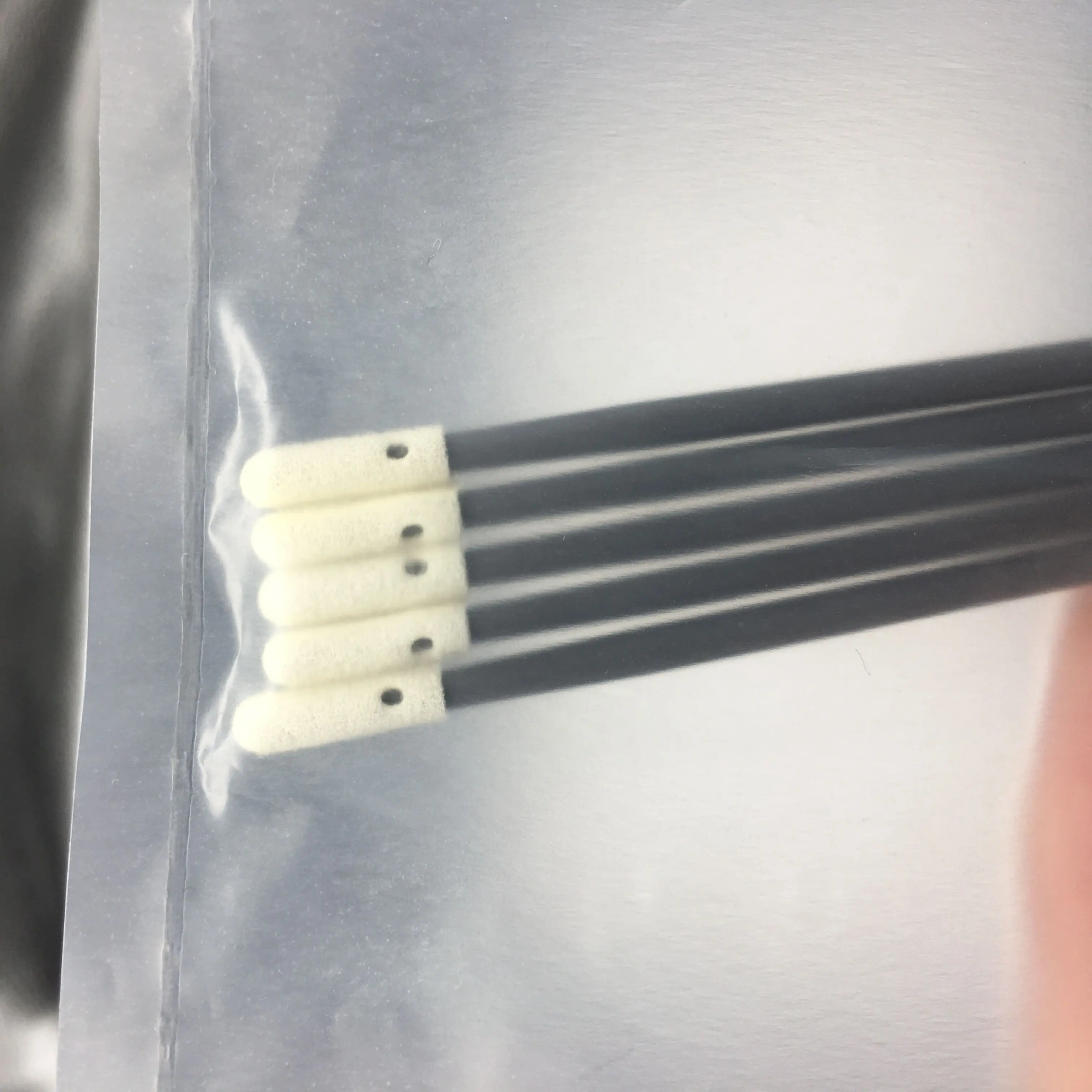 Black handle Professional High Density Pointed Point Tip printhead foam cleaning sponge swabs