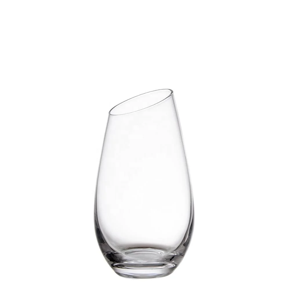 Samyo Hand Made Oblique Beer Glass / Wine Glass / Transparent Glass