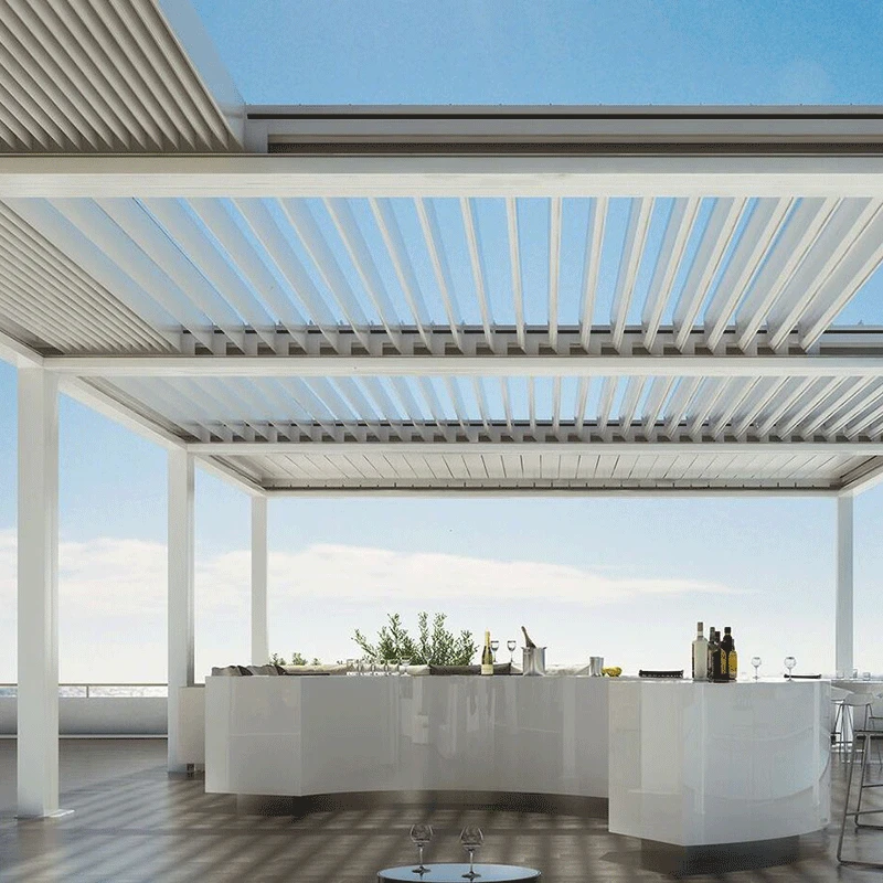CLEARVIEW Motorized aluminum 6x4 profiles for pergolas para exterior awning kits waterproof Aluminum Pergola for house