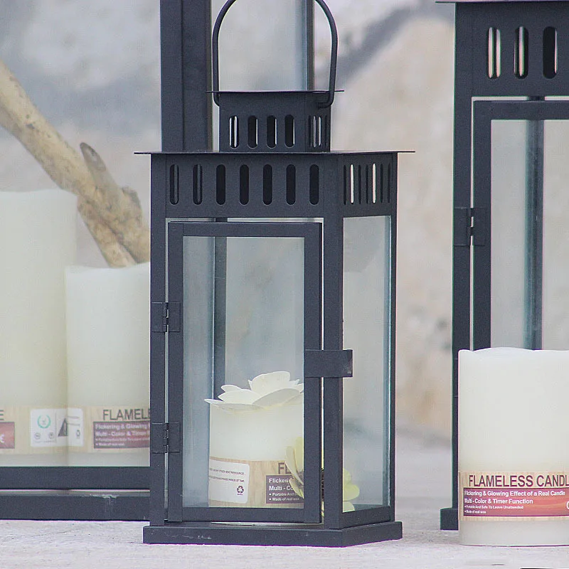 Садовый подвесной металлический фонарь для свечи, домашние и Уличные декоративные металлические фонари для свечи