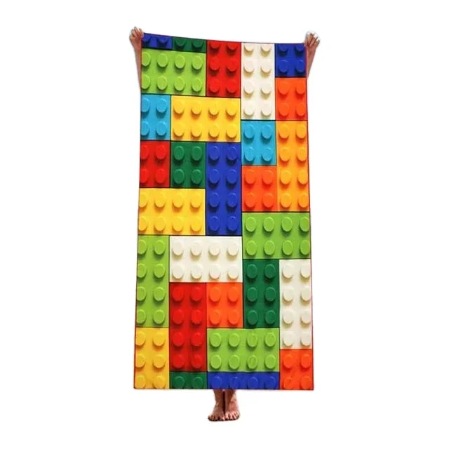 Wholesale Luxury Beach Towels with logo Custom Print Candy Theme Dry Fast Soft Lightweight Sand Free Beach Towel