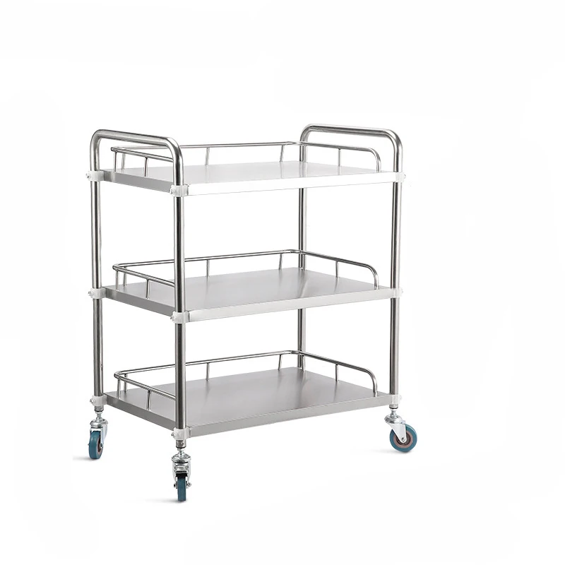 Trolley Cart  Medical Stainless Steel Mobile Medical Trolley