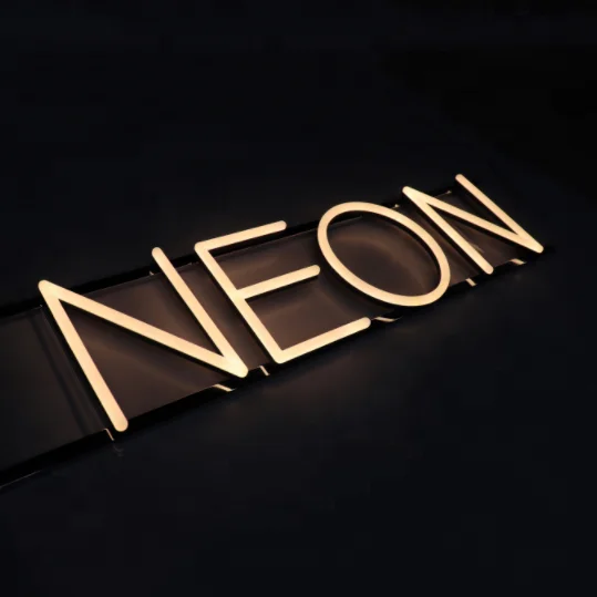 Magnetic neon letters acrylic led neon light 3d led neon alphabet letters sign oem china suppliers L