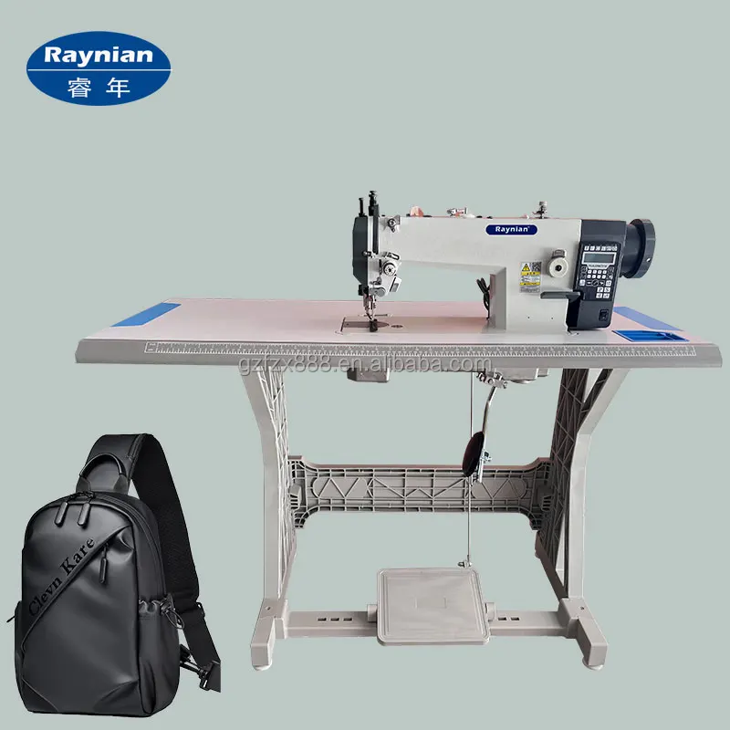 Raynian - 0303D direct drive CNC sofa leather sewing machine for sewing leather triple conveyor