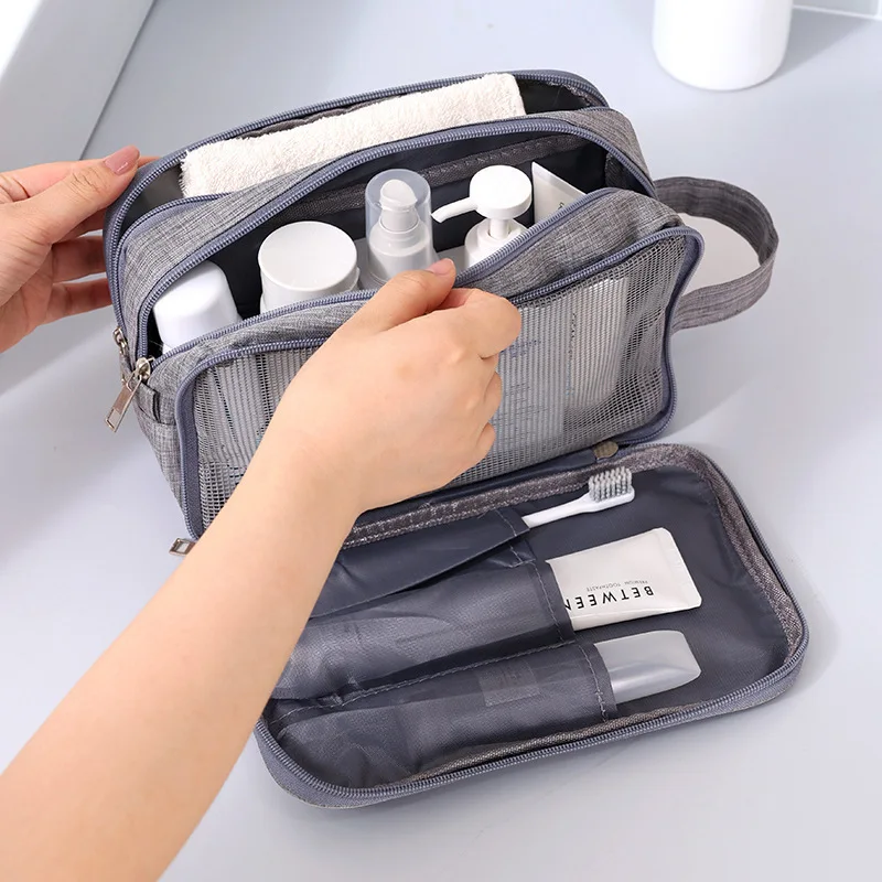 New Female wash makeup handbag men Dry and wet separation toiletry bag Travel business storage bag wholesale