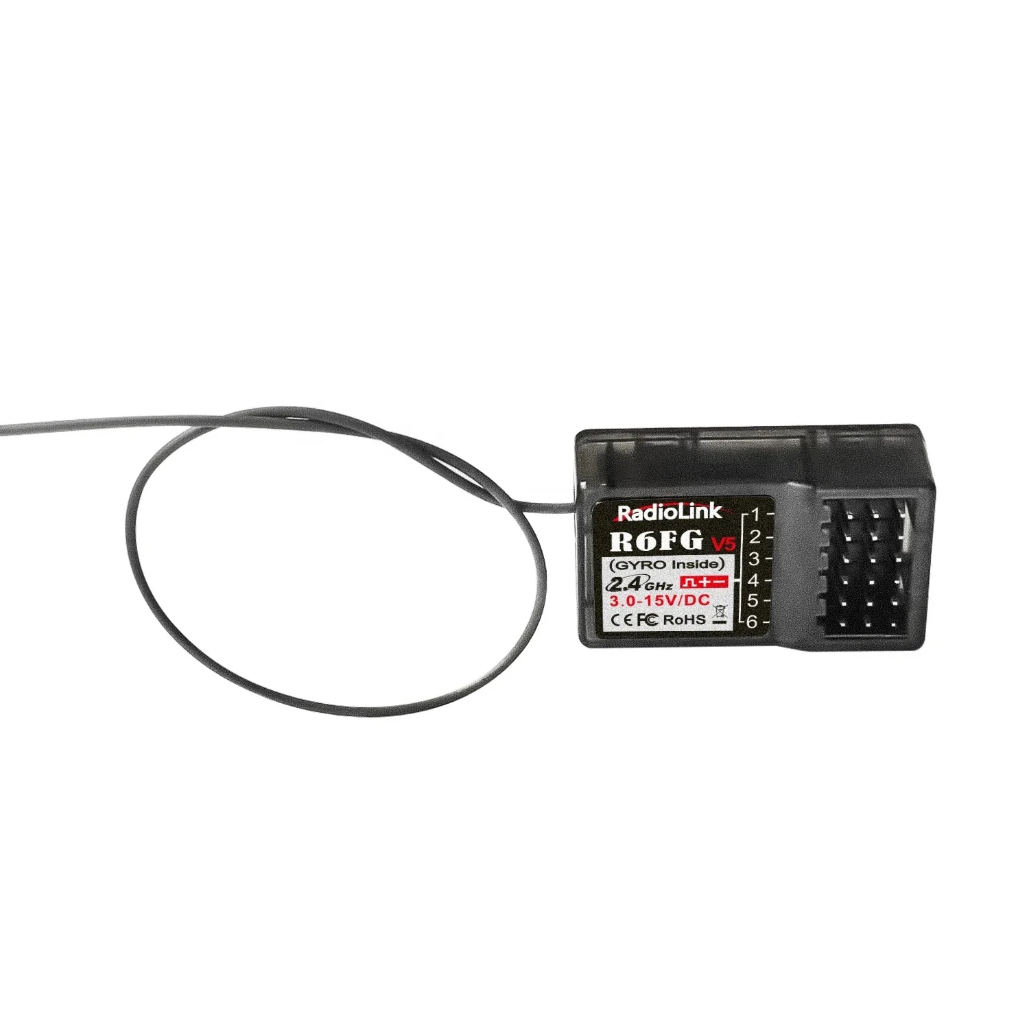 RadioLink R6FG V5 6 Channel Gyro Receiver For RC Remote Controller Car Boat RC6GS/RC4GS/T8S Transmitter