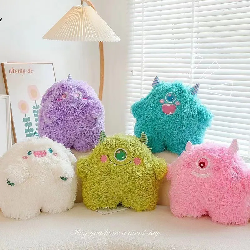 Promotion Stuffed Toys Little Monster Fluffy Toy Animal Children Girl Gift Cute Doll Sleeping Pillow