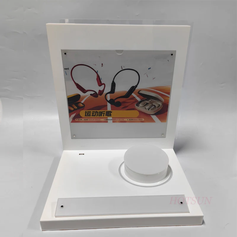 Custom Light Up Digital 3C Product exhibition stand Desktop LED Acrylic Display Rack