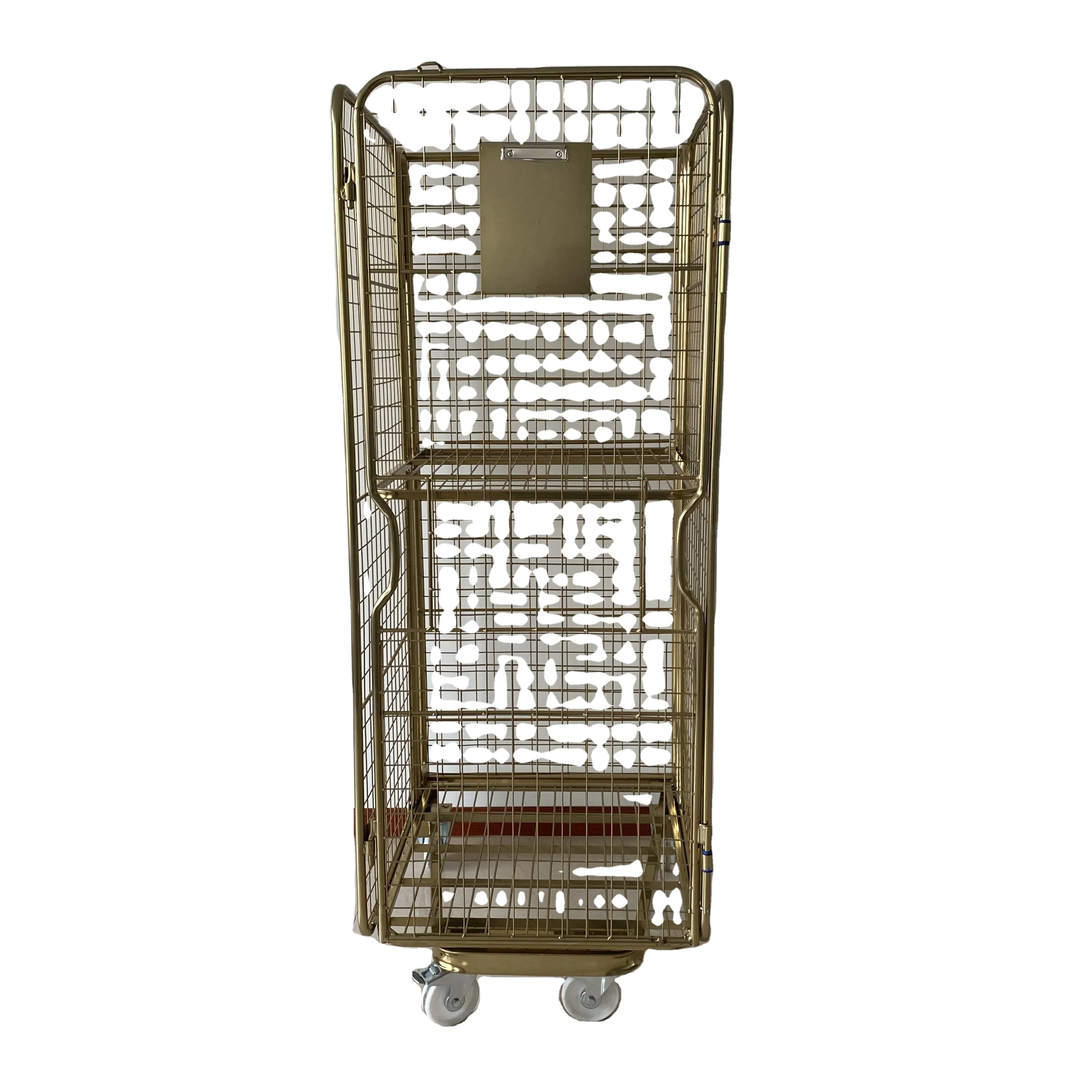 High Quality Durable Roll Cage Trolley With Wheels Nesting Galvanized Rolling Cage